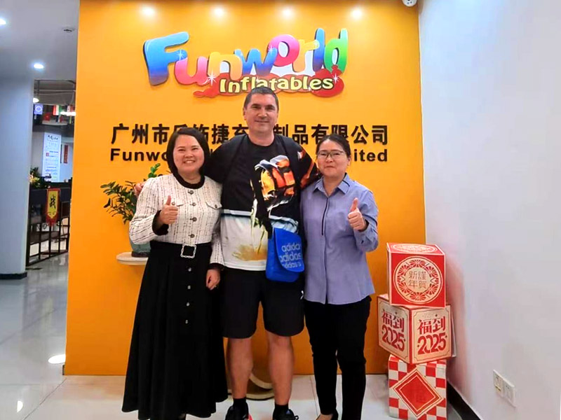 Croatian client visit Guangzhou Funworld Inflatables Limited on 26th, March 2025