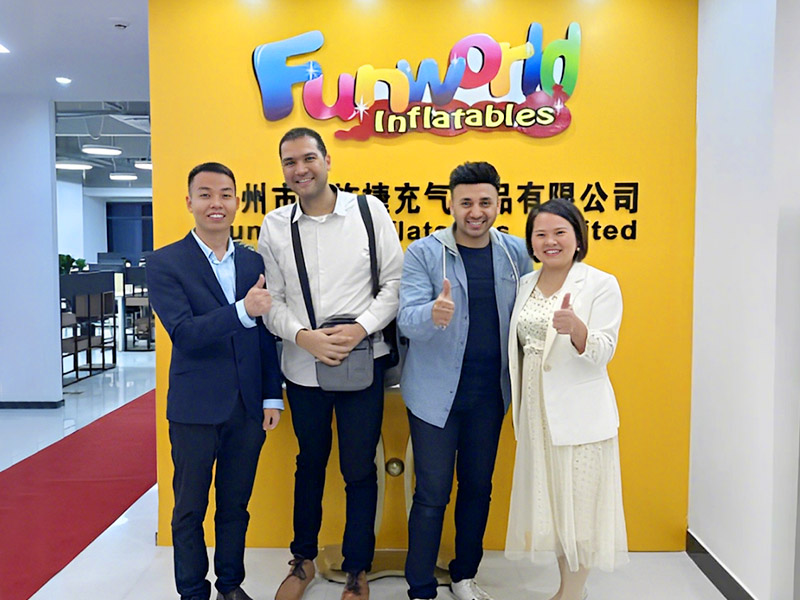 Middle east egypt client visit Guangzhou Funworld Inflatables Limited on september, 2019