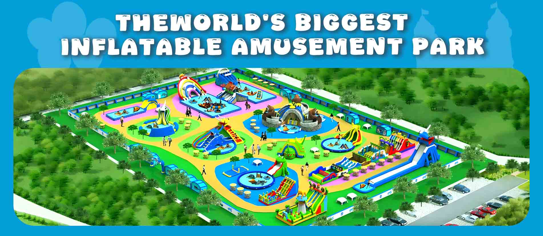 large inflatable amusement park