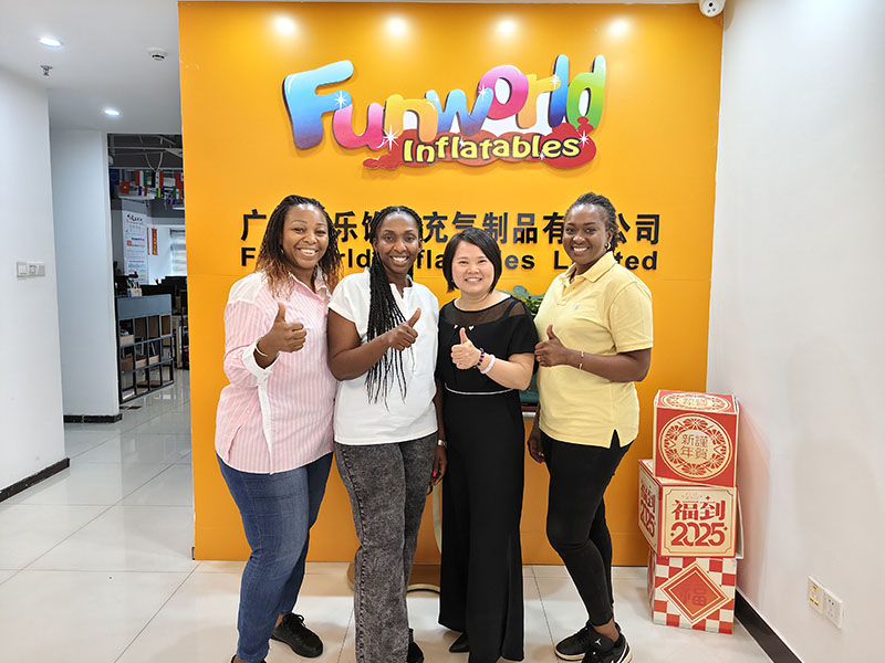 Our Cote d lvoire client visit Guangzhou funworld inflatables limited