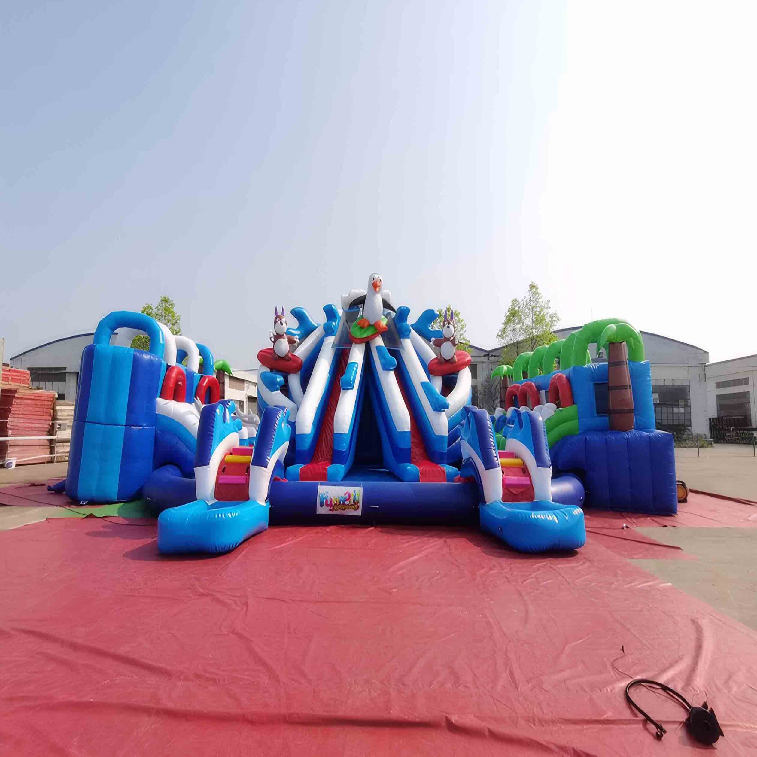 Commercial blow up large inflatable water park