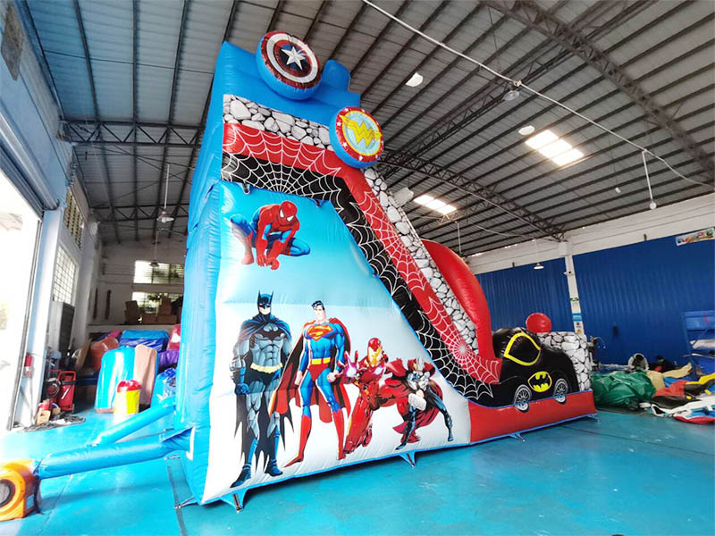jumper superhero inflatable slide