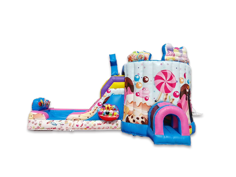 graden large candy inflatable combo slide