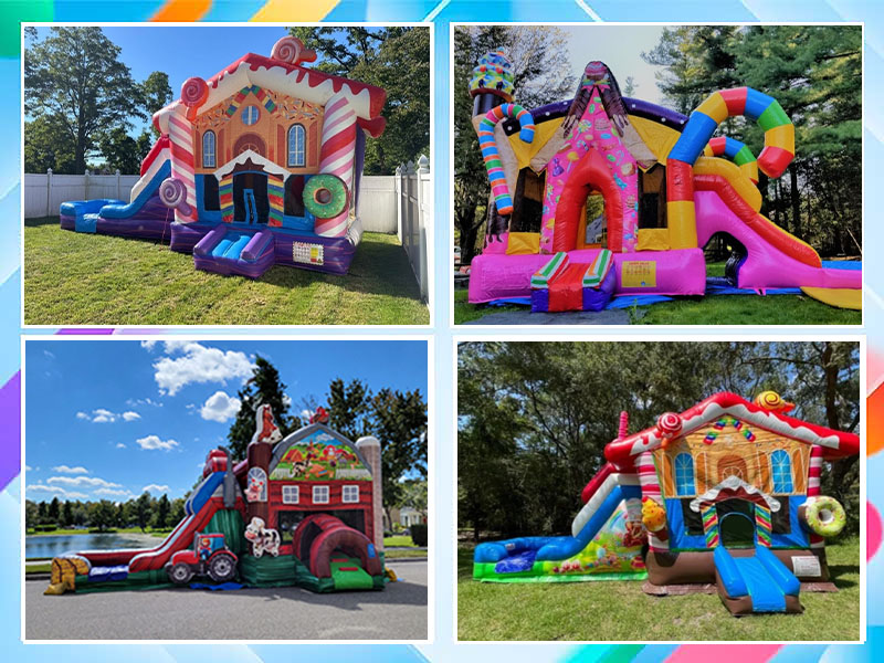 candy inflatable combo slide