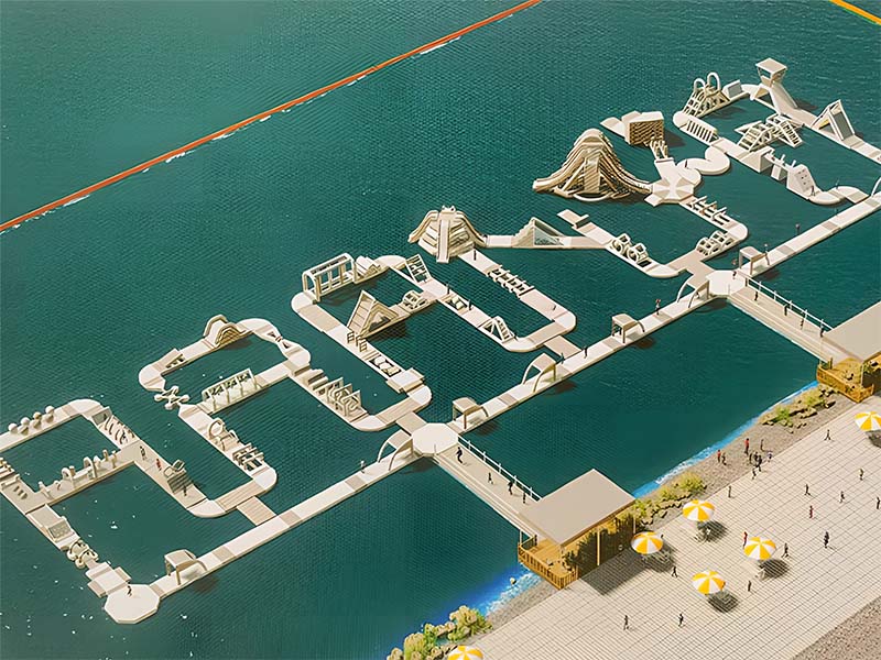 sports inflatable floating water park