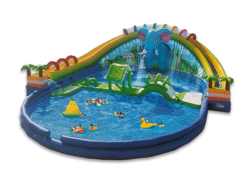 giant inflatable water park