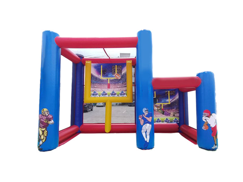 huge inflatable rugby field goal challenge