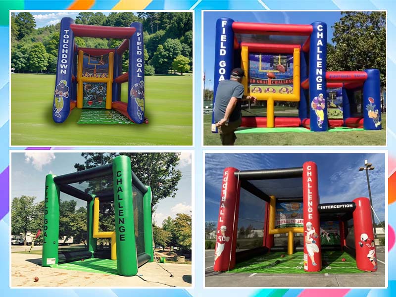 inflatable rugby field goal challenge game