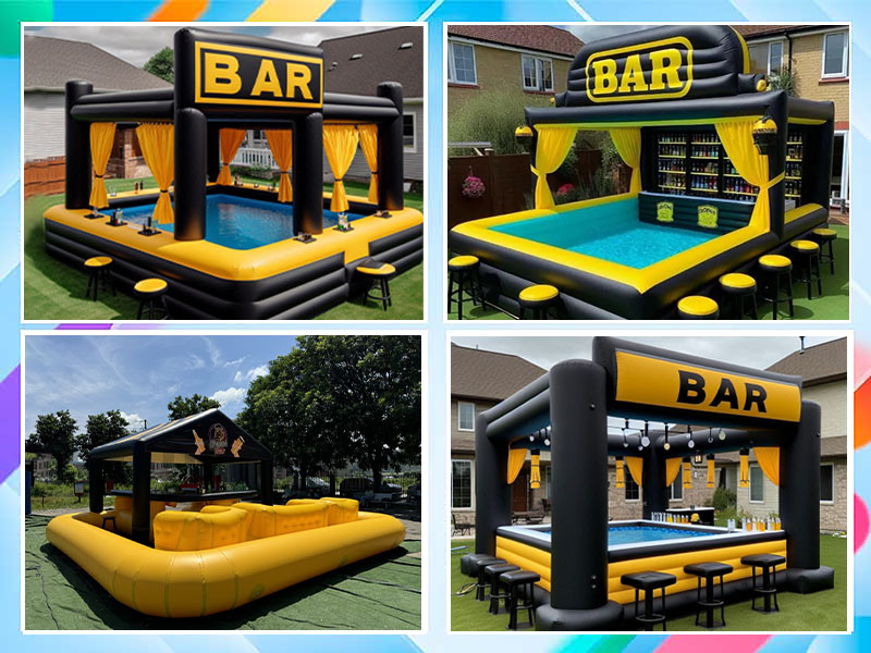 easy setup inflatable pool bar