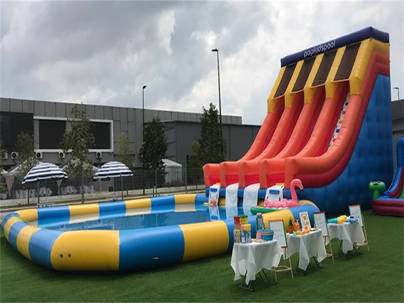Malaysia Commercial giant inflatable water slide with pool