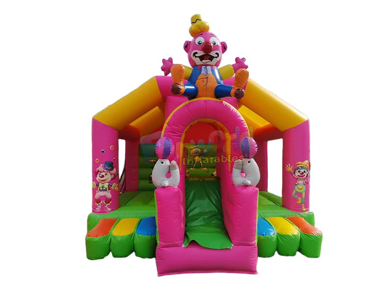 outdoor bounce house with slide