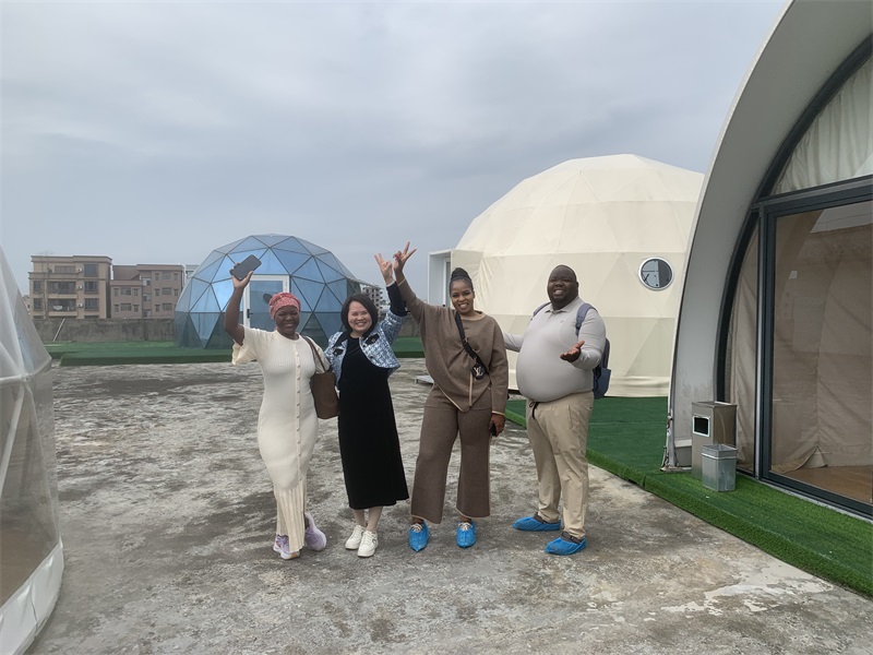 Outdoor large white wedding tents captivate south african clients backed by our factory strength for african market expansion