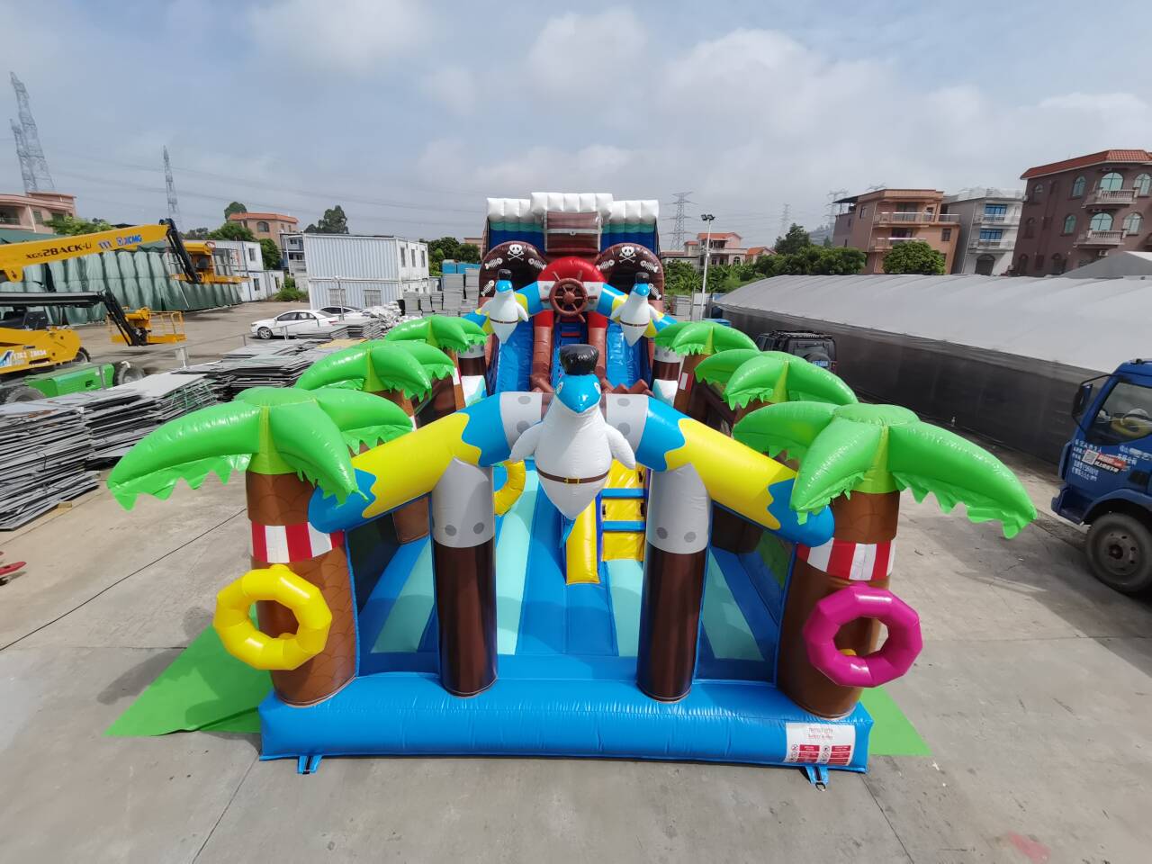 pirate inflatable obstacle slide pirate inflatable obstacle slide