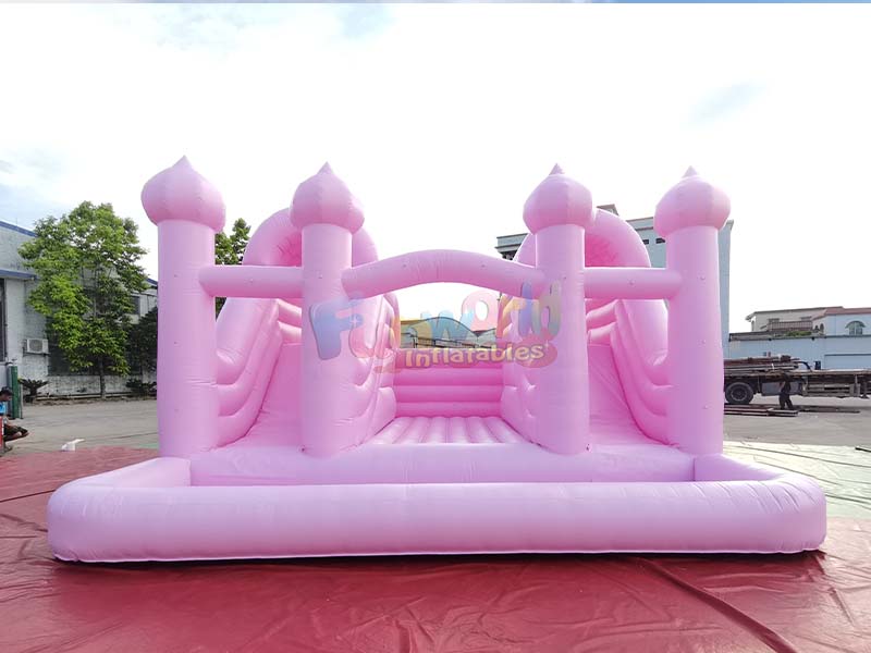 inflatable pink bounce house