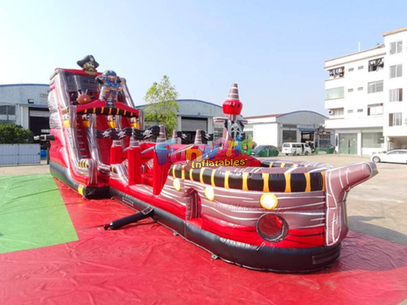 inflatable pirate ship water slide