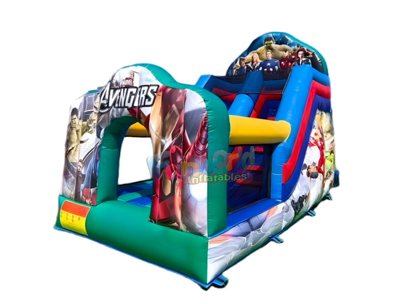 inflatable marvel avengers slide