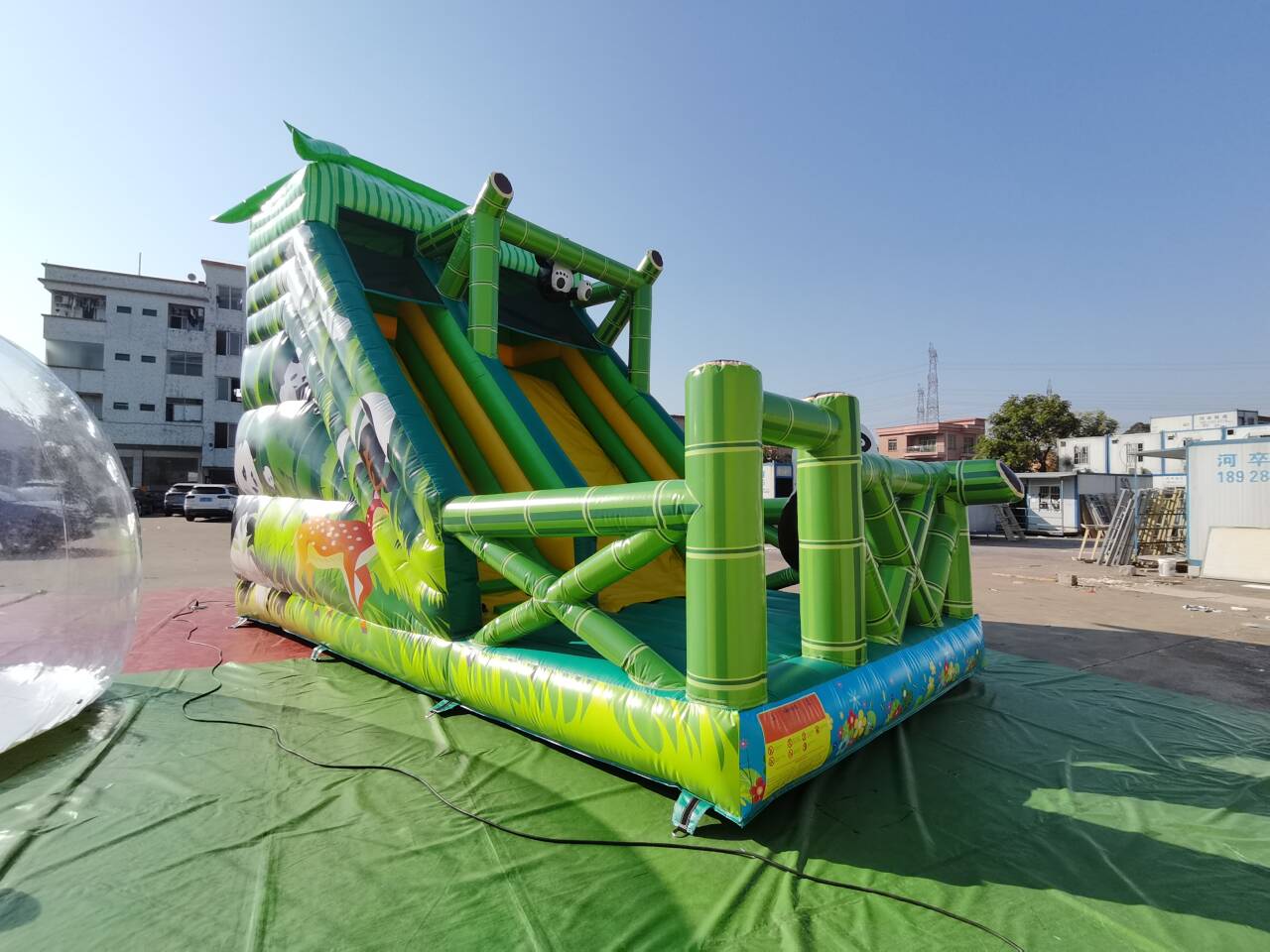 inflatable panda slide
