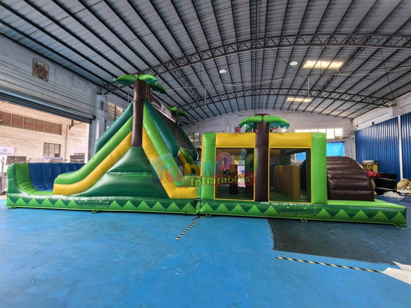 inflatable tropical obstacle course