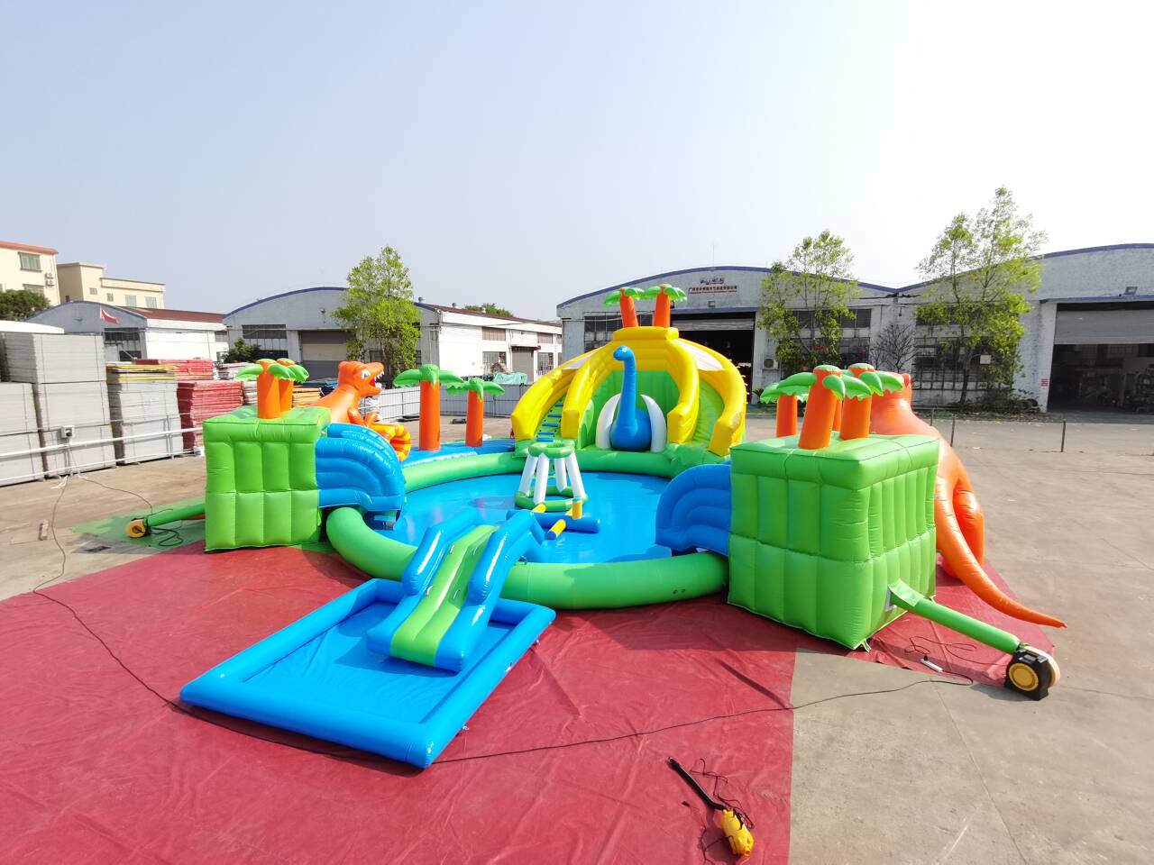 Dino splash adventure: the prehistoric inflatable water park