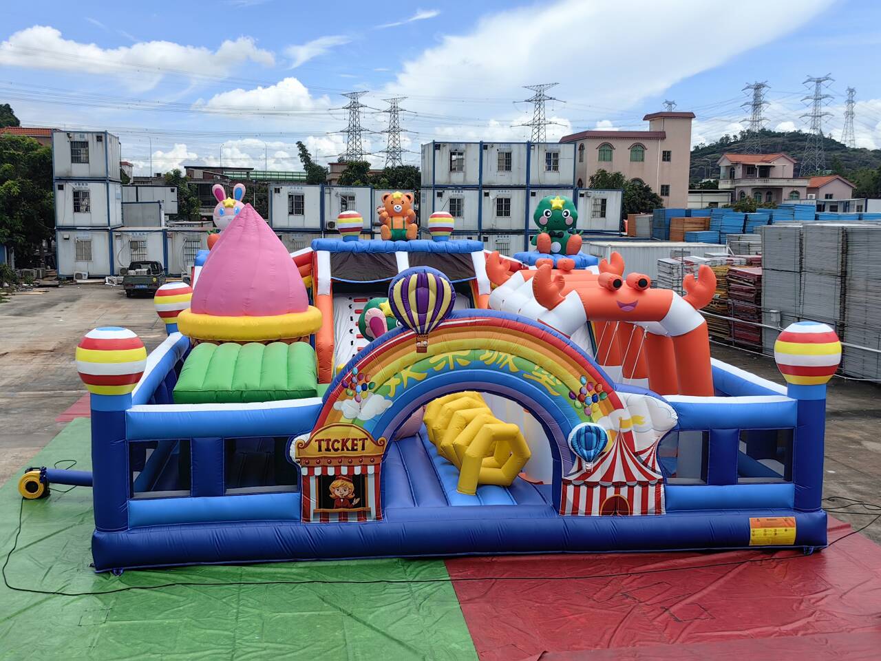 Inflatable Ticket Fun City Playground: A High-Profit Carnival-Themed Commercial Play Attraction