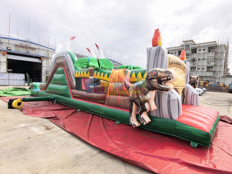 inflatable dinosaur park obstacle course inflatable dinosaur park obstacle course
