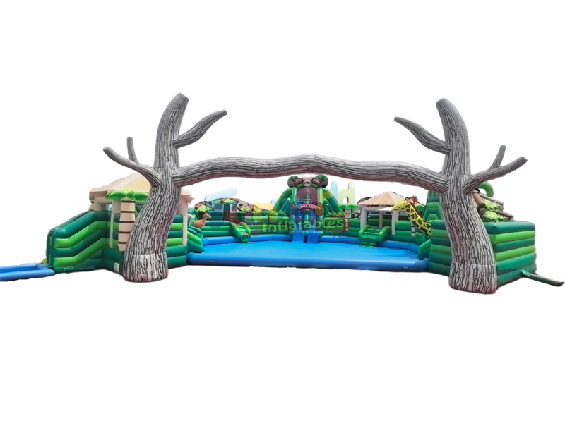 inflatable water park with pool inflatable water park with pool
