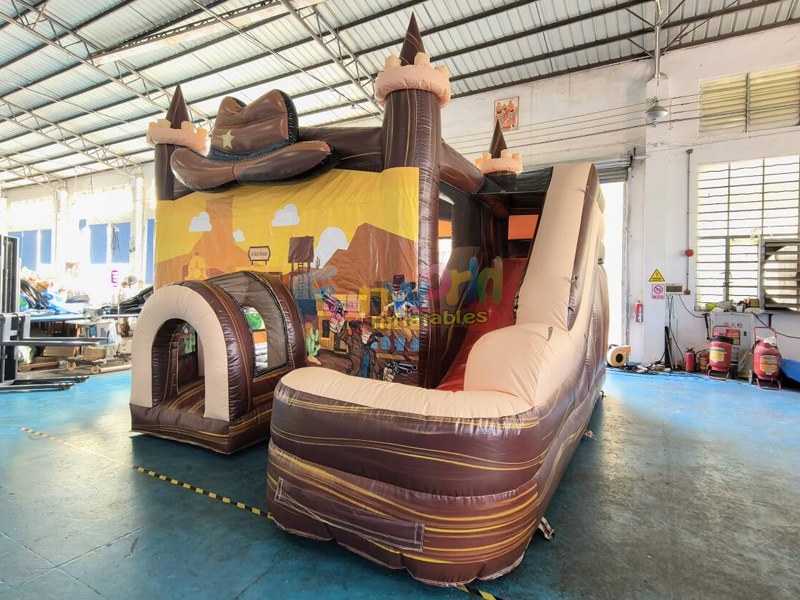 inflatable bounce house with slide
